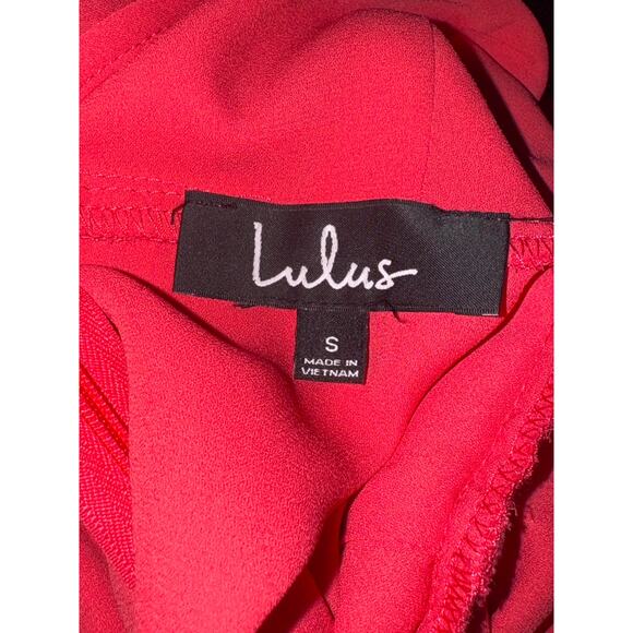 Lulus Triana Coral Pink Ruffled Backless Open Going Out Dress Womens Small Pink - Picture 7 of 12